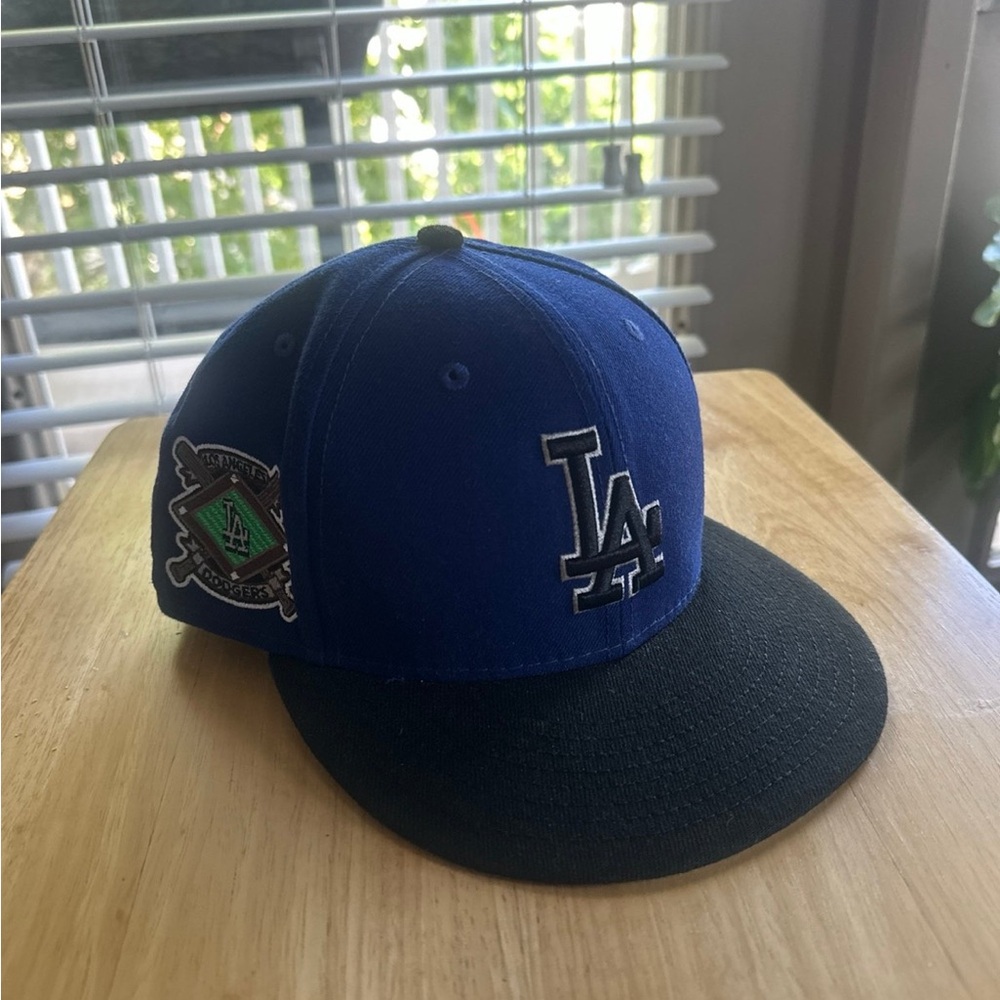 Los Angeles Dodgers MLB Blue New Era 59Fifty Fitted Hat Mens 7 3/8